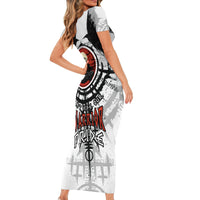 Viking Ravens Short Sleeve Bodycon Dress Can't Hide Our Warrior Pride - Wonder Print Shop