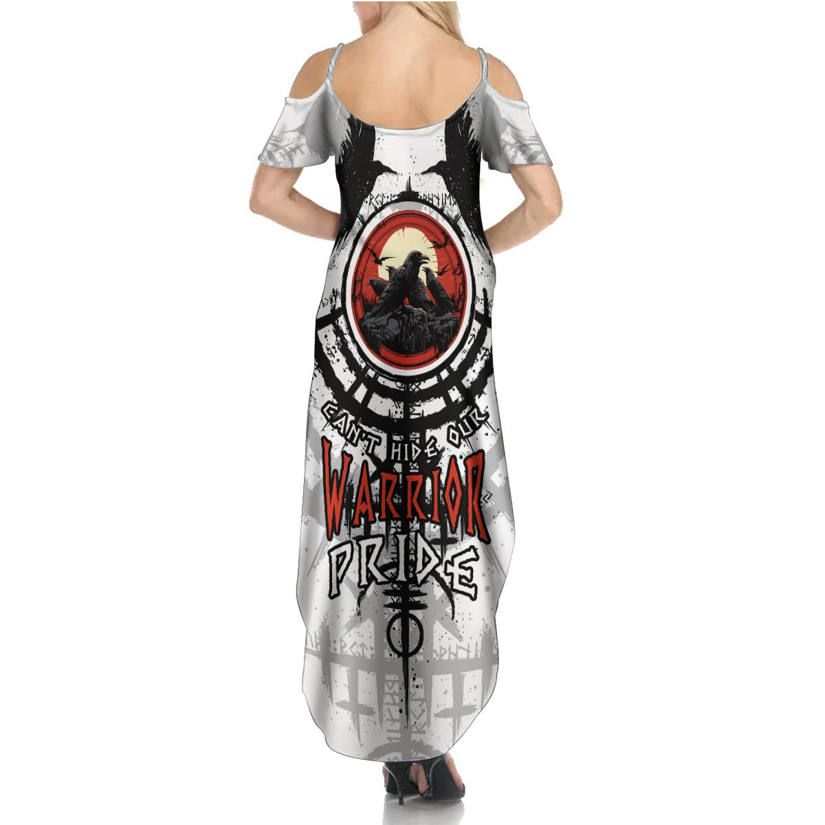 Viking Ravens Summer Maxi Dress Can't Hide Our Warrior Pride - Wonder Print Shop
