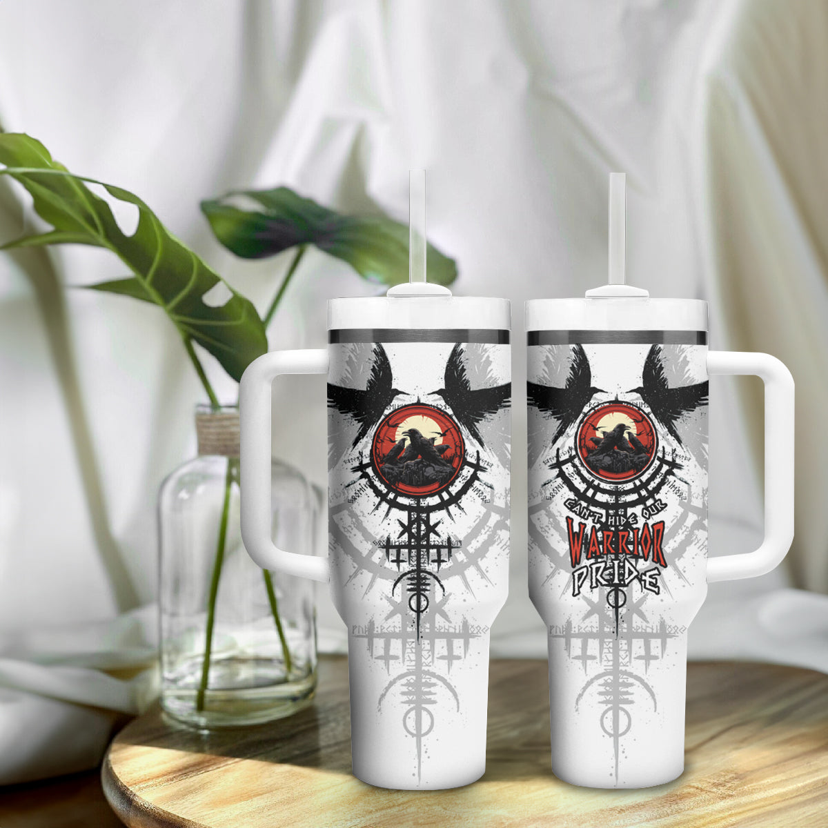 Viking Ravens Tumbler With Handle Can't Hide Our Warrior Pride - Wonder Print Shop
