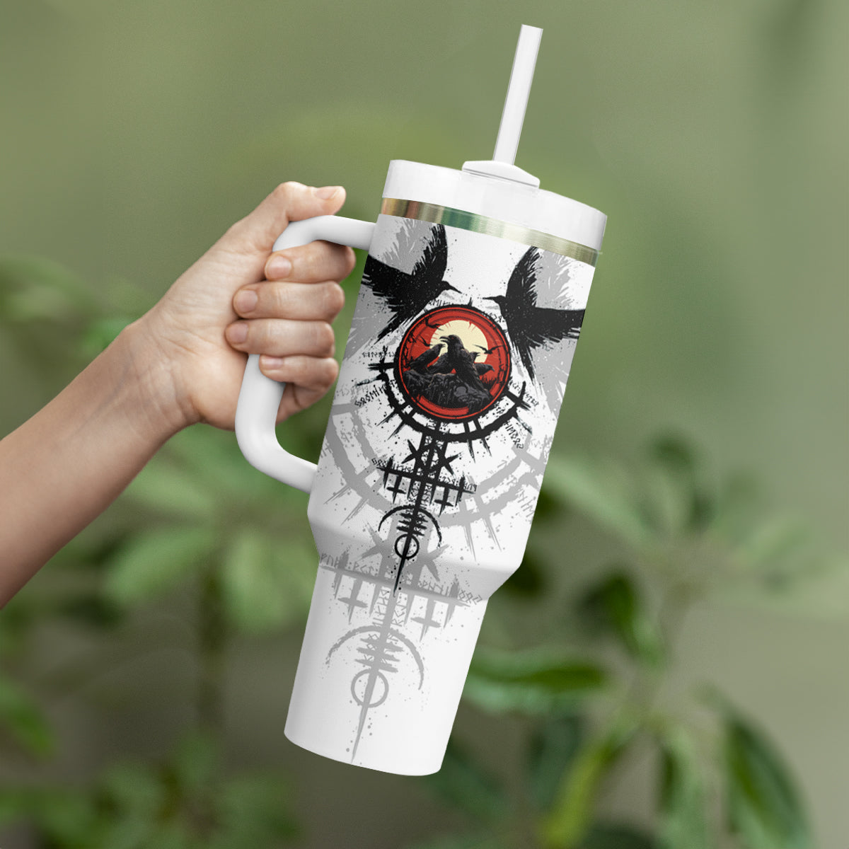 Viking Ravens Tumbler With Handle Can't Hide Our Warrior Pride - Wonder Print Shop