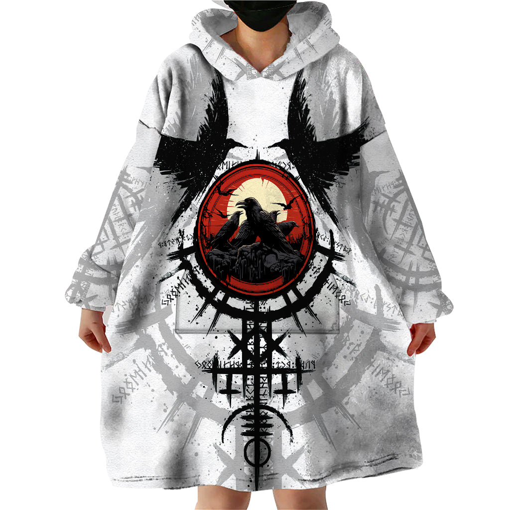 Viking Ravens Wearable Blanket Hoodie Can't Hide Our Warrior Pride - Wonder Print Shop
