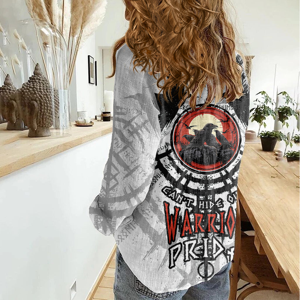 Viking Ravens Women Casual Shirt Can't Hide Our Warrior Pride - Wonder Print Shop