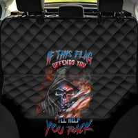 If This Flag Offends You I'll Help You Pack Skull Back Car Seat Cover - Wonder Print Shop