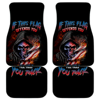 If This Flag Offends You I'll Help You Pack Skull Car Mats - Wonder Print Shop