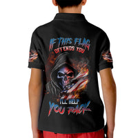 If This Flag Offends You I'll Help You Pack Skull Kid Polo Shirt - Wonder Print Shop