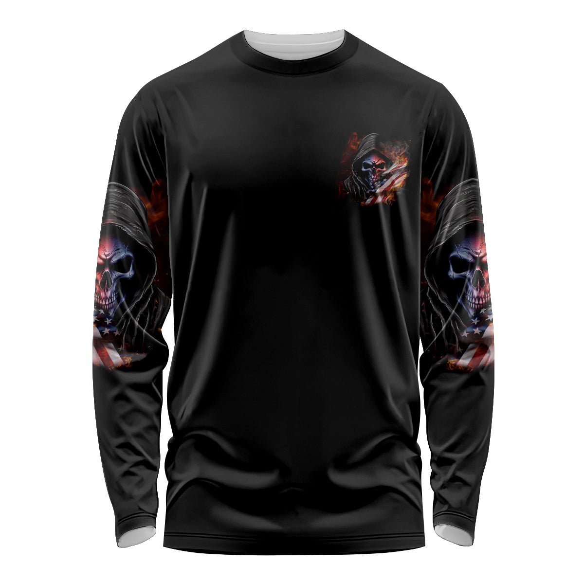 If This Flag Offends You I'll Help You Pack Skull Long Sleeve Shirt - Wonder Print Shop