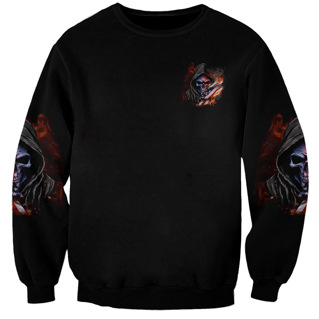 If This Flag Offends You I'll Help You Pack Skull Sweatshirt - Wonder Print Shop