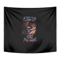 If This Flag Offends You I'll Help You Pack Skull Tapestry - Wonder Print Shop