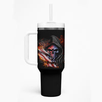 If This Flag Offends You I'll Help You Pack Skull Tumbler With Handle - Wonder Print Shop