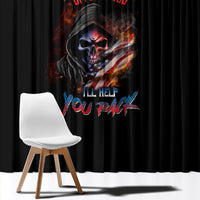 If This Flag Offends You I'll Help You Pack Skull Window Curtain - Wonder Print Shop