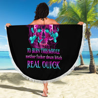 I Can Go From Regular B To Burn Beach Blanket - Wonder Print Shop