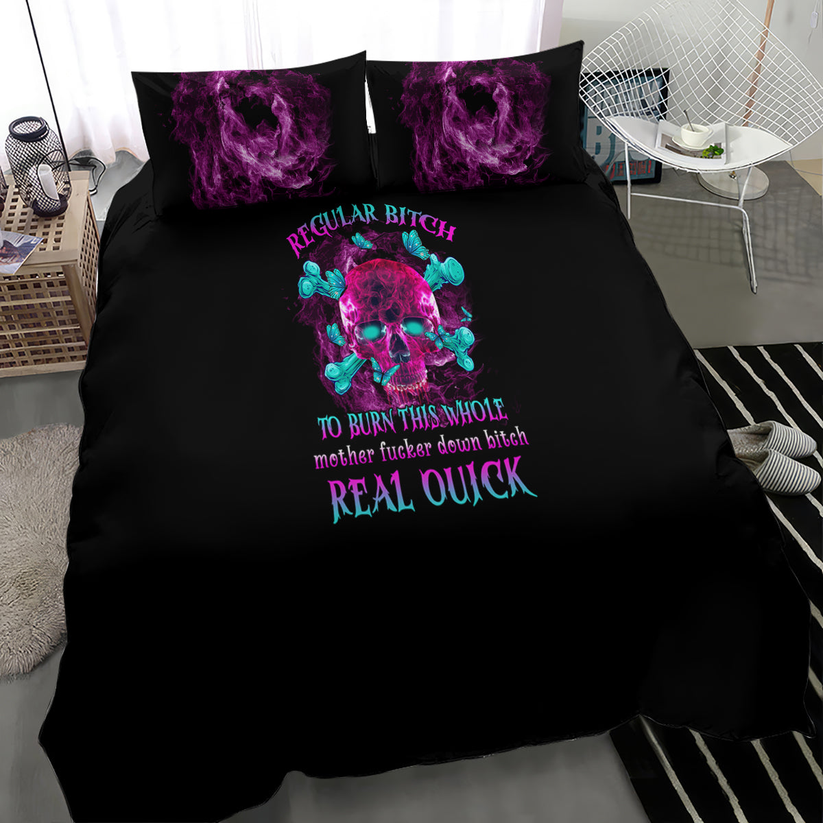 I Can Go From Regular B To Burn Bedding Set - Wonder Print Shop