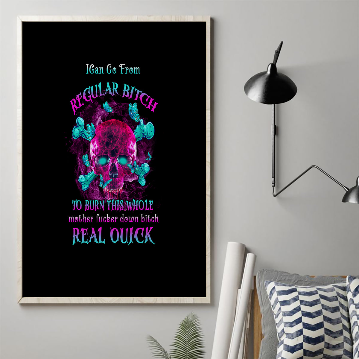 I Can Go From Regular B To Burn Canvas Wall Art - Wonder Print Shop