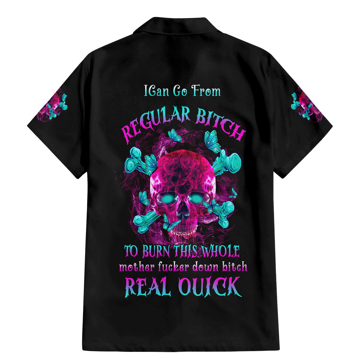 I Can Go From Regular B To Burn Family Matching Mermaid Dress and Hawaiian Shirt - Wonder Print Shop