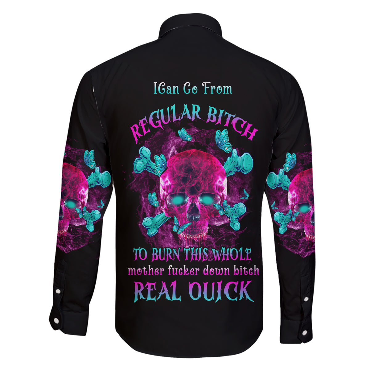 I Can Go From Regular B To Burn Family Matching Short Sleeve Bodycon Dress and Hawaiian Shirt - Wonder Print Shop