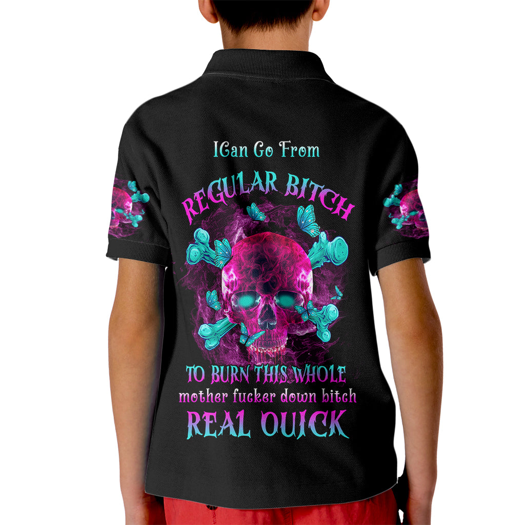 I Can Go From Regular B To Burn Kid Polo Shirt - Wonder Print Shop