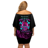 I Can Go From Regular B To Burn Off Shoulder Short Dress - Wonder Print Shop