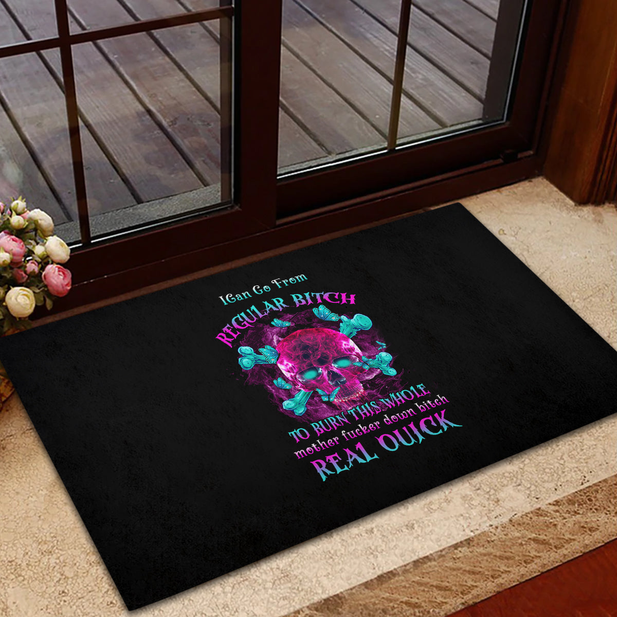 I Can Go From Regular B To Burn Rubber Doormat - Wonder Print Shop