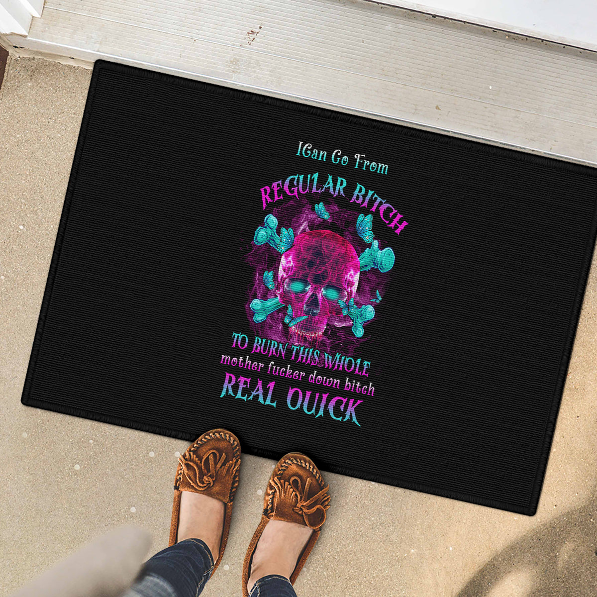 I Can Go From Regular B To Burn Rubber Doormat - Wonder Print Shop