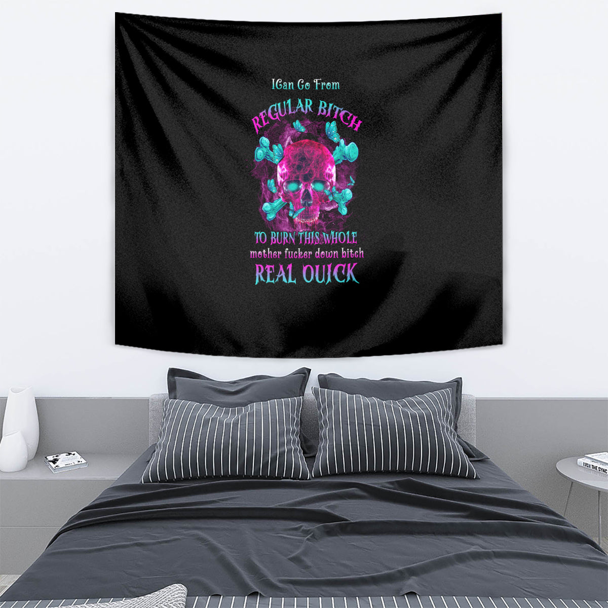 I Can Go From Regular B To Burn Tapestry - Wonder Print Shop