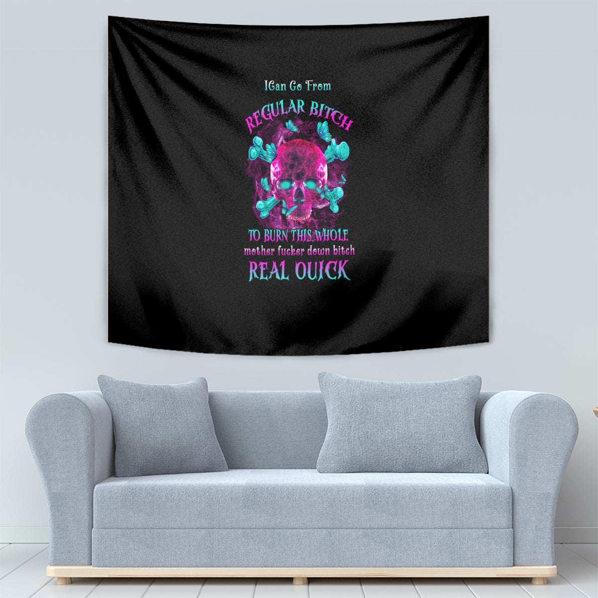 I Can Go From Regular B To Burn Tapestry - Wonder Print Shop