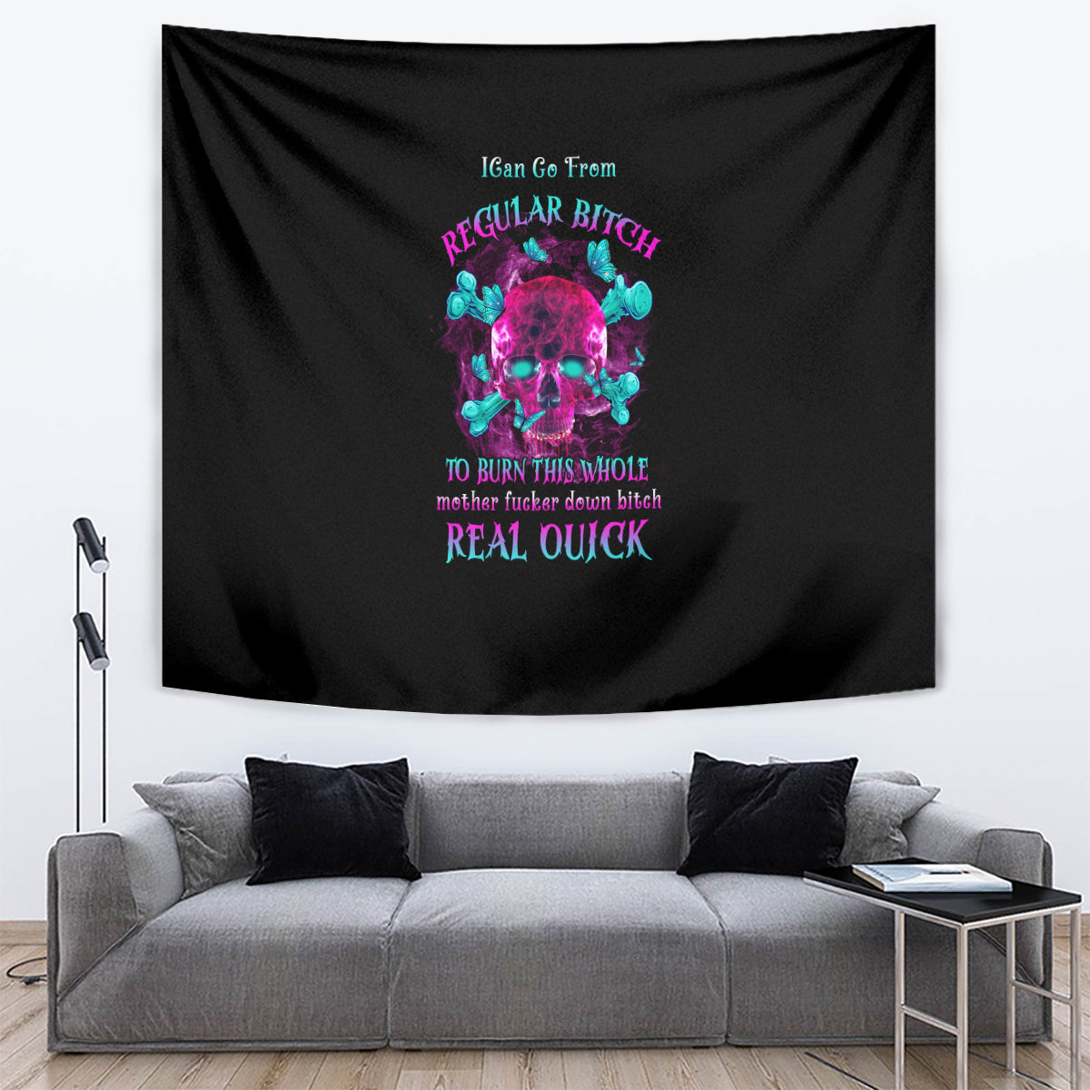 I Can Go From Regular B To Burn Tapestry - Wonder Print Shop