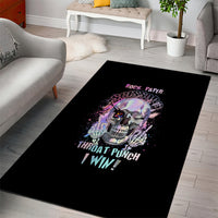 Rock Paper Throat Punch I Win Area Rug - Wonder Print Shop