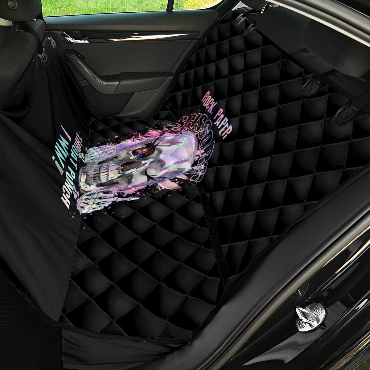 Rock Paper Throat Punch I Win Back Car Seat Cover - Wonder Print Shop