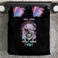 Rock Paper Throat Punch I Win Bedding Set - Wonder Print Shop