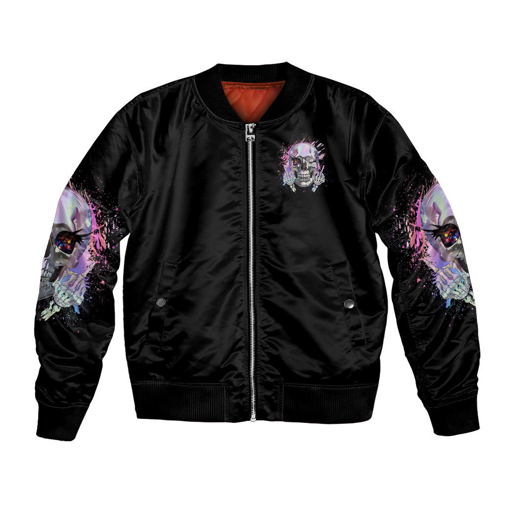 Rock Paper Throat Punch I Win Bomber Jacket - Wonder Print Shop