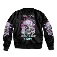 Rock Paper Throat Punch I Win Bomber Jacket - Wonder Print Shop