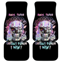 Rock Paper Throat Punch I Win Car Mats - Wonder Print Shop