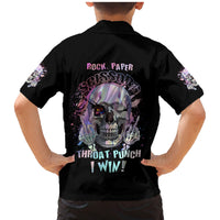 Rock Paper Throat Punch I Win Family Matching Mermaid Dress and Hawaiian Shirt - Wonder Print Shop