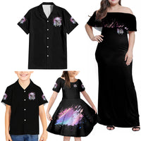 Rock Paper Throat Punch I Win Family Matching Off Shoulder Maxi Dress and Hawaiian Shirt - Wonder Print Shop