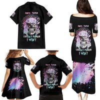 Rock Paper Throat Punch I Win Family Matching Puletasi Dress and Hawaiian Shirt - Wonder Print Shop