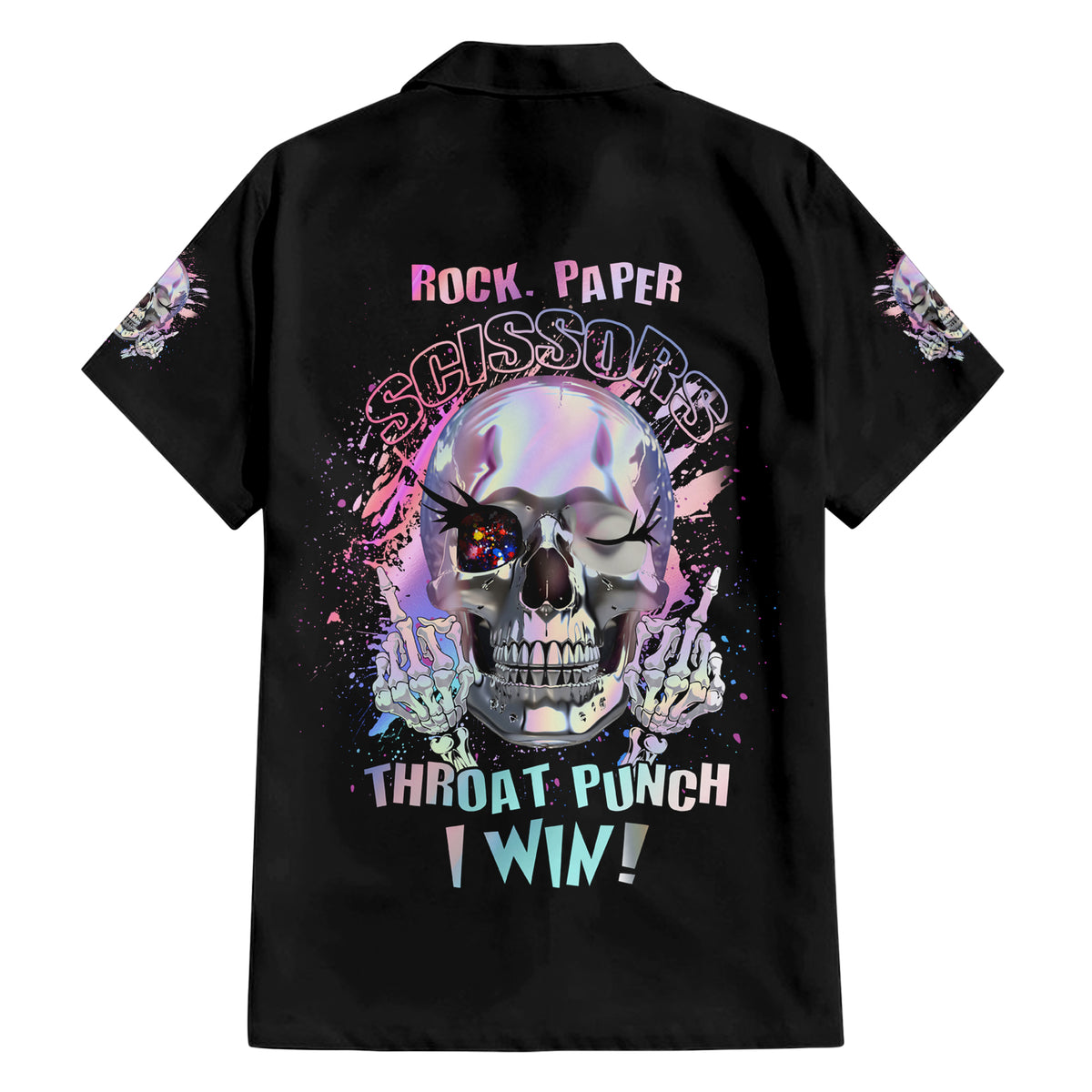 Rock Paper Throat Punch I Win Hawaiian Shirt - Wonder Print Shop