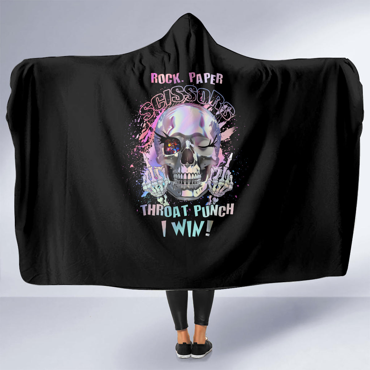 rock-paper-throat-punch-i-win-hooded-blanket