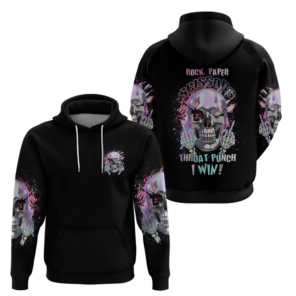 Rock Paper Throat Punch I Win Hoodie - Wonder Print Shop