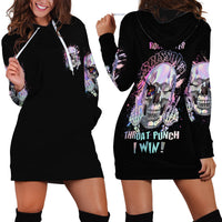 Rock Paper Throat Punch I Win Hoodie Dress - Wonder Print Shop