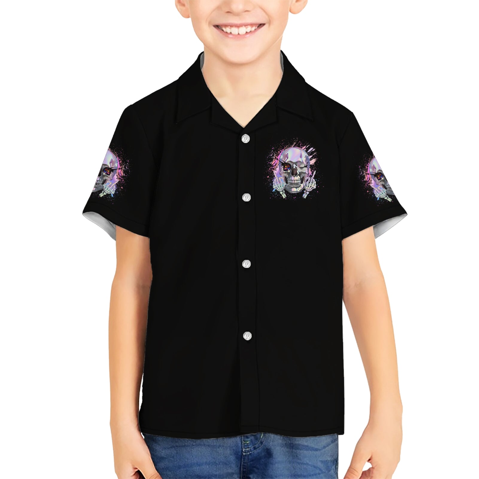 Rock Paper Throat Punch I Win Kid Hawaiian Shirt - Wonder Print Shop