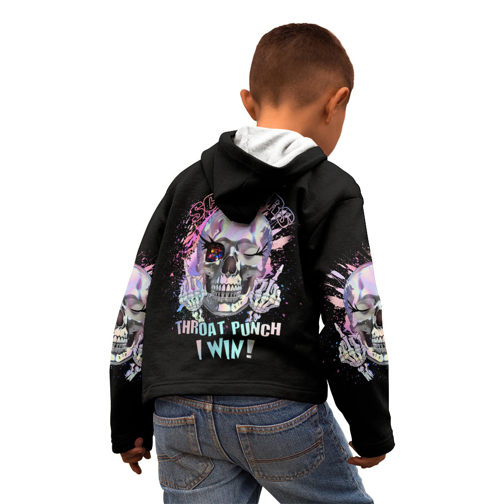 Rock Paper Throat Punch I Win Kid Hoodie - Wonder Print Shop