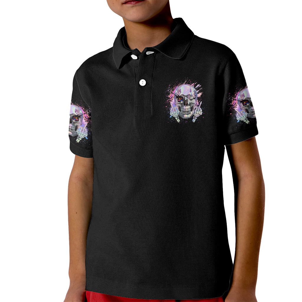 Rock Paper Throat Punch I Win Kid Polo Shirt - Wonder Print Shop