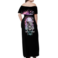 Rock Paper Throat Punch I Win Off Shoulder Maxi Dress - Wonder Print Shop