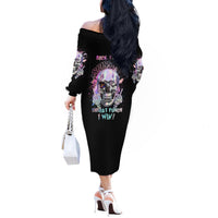 Rock Paper Throat Punch I Win Off The Shoulder Long Sleeve Dress - Wonder Print Shop