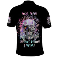 Rock Paper Throat Punch I Win Polo Shirt - Wonder Print Shop
