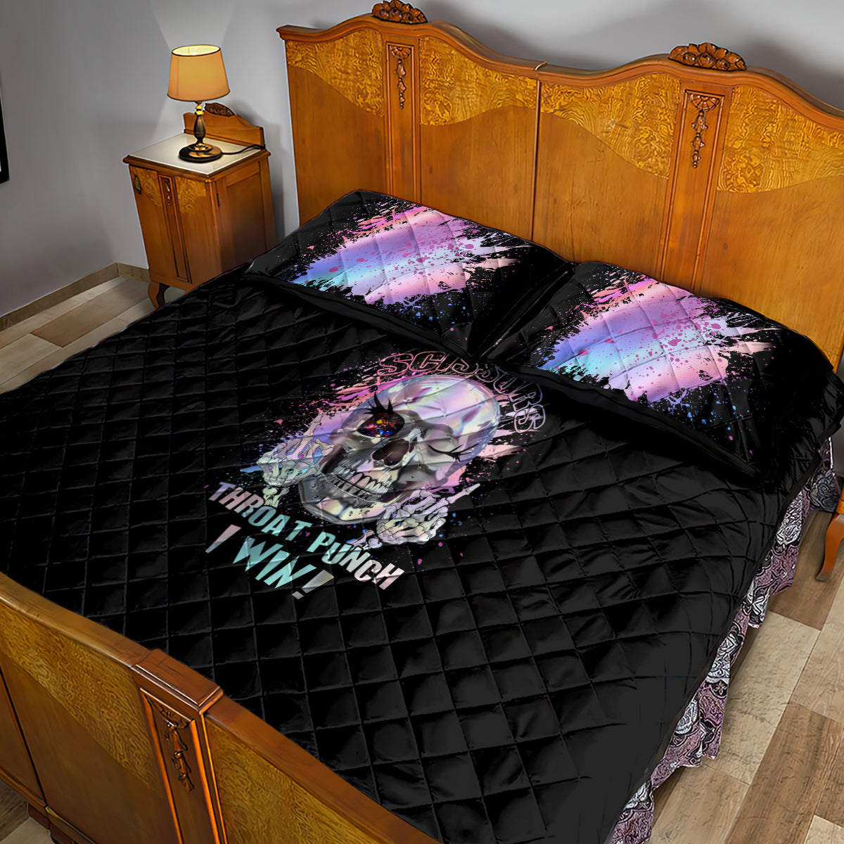 Rock Paper Throat Punch I Win Quilt Bed Set - Wonder Print Shop