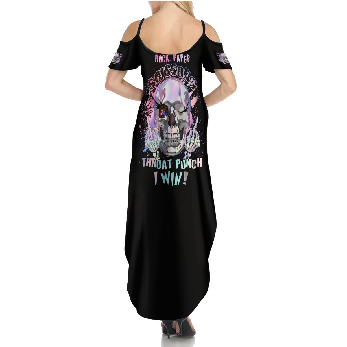 Rock Paper Throat Punch I Win Summer Maxi Dress - Wonder Print Shop