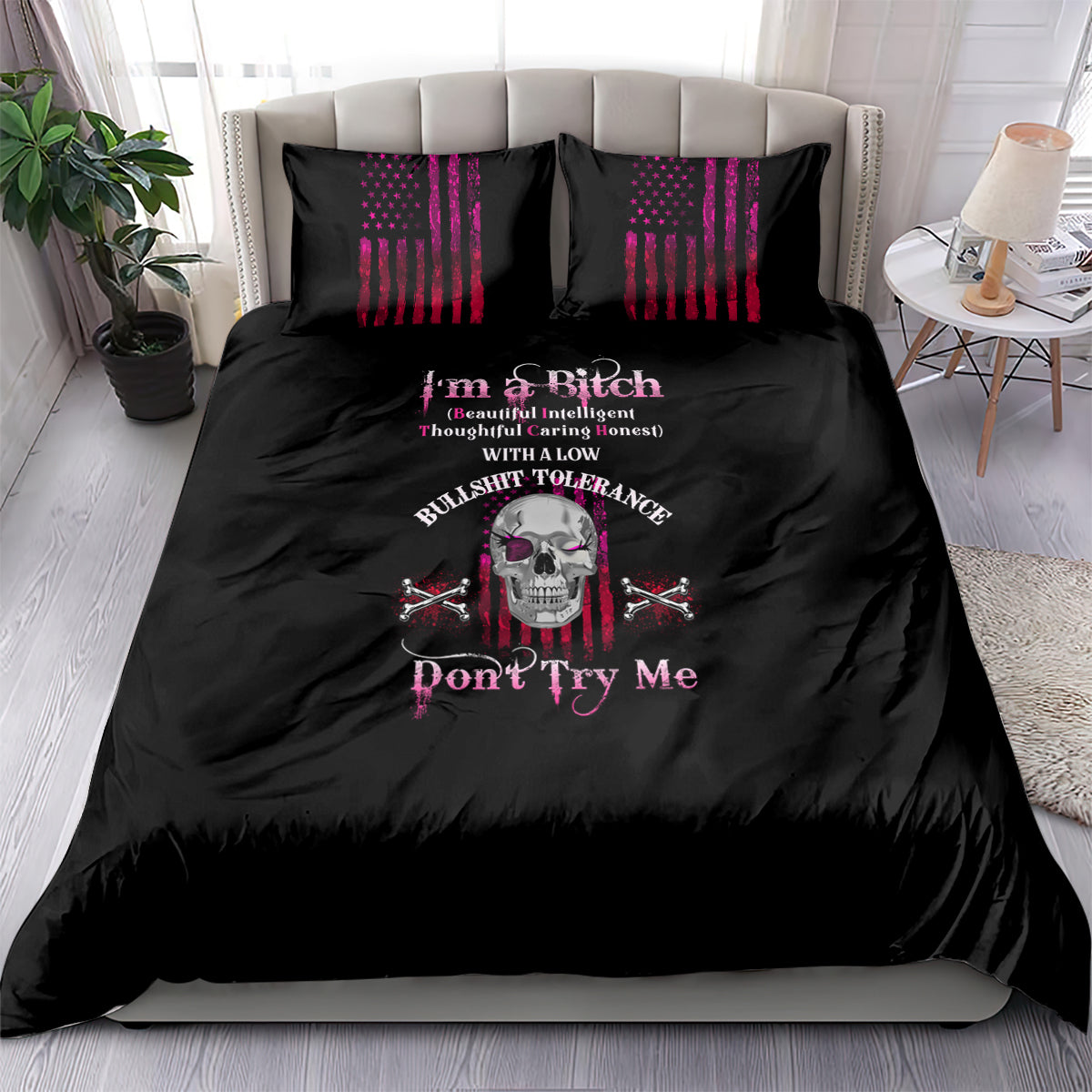 I'm A B Don't Try Me Bedding Set - Wonder Print Shop