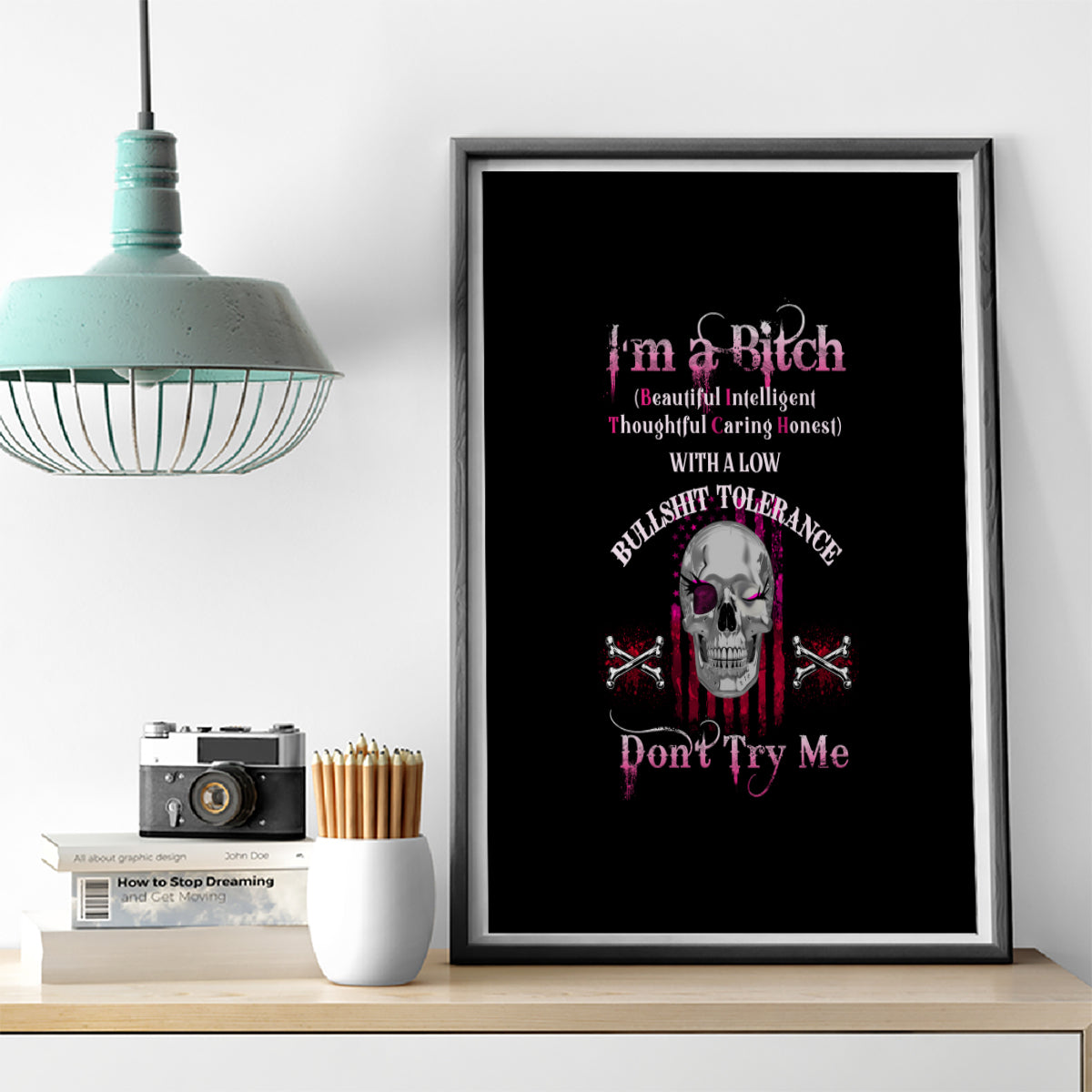 I'm A B Don't Try Me Canvas Wall Art - Wonder Print Shop