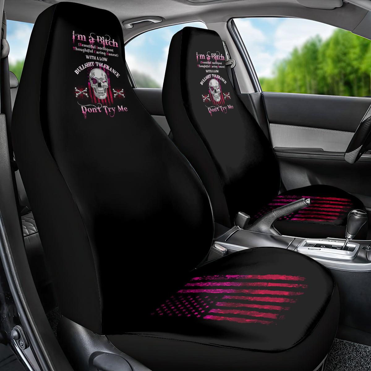 I'm A B Don't Try Me Car Seat Cover - Wonder Print Shop